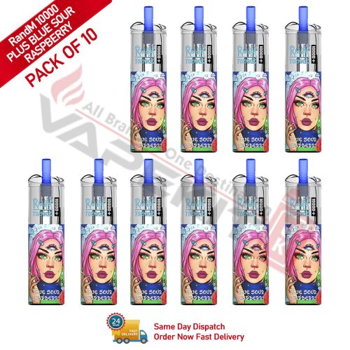 Blue Sour Raspberry 10000 plus 10pack