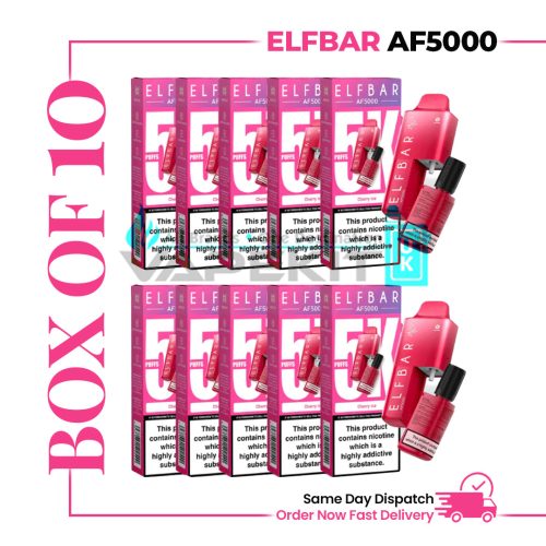 AF5000 ELF BAR Cherry Ice(Box of 10) Disposable Vape Kit