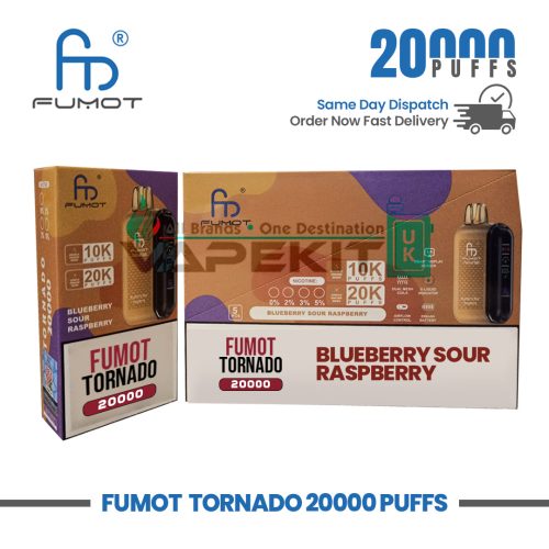 Fumot Tornado Blueberry Sour Raspberry 20K Puffs Disposable Vape