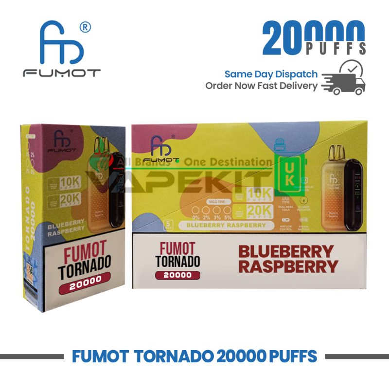 Fumot Tornado Blueberry Raspberry 20,000 Puff Disposable Pod