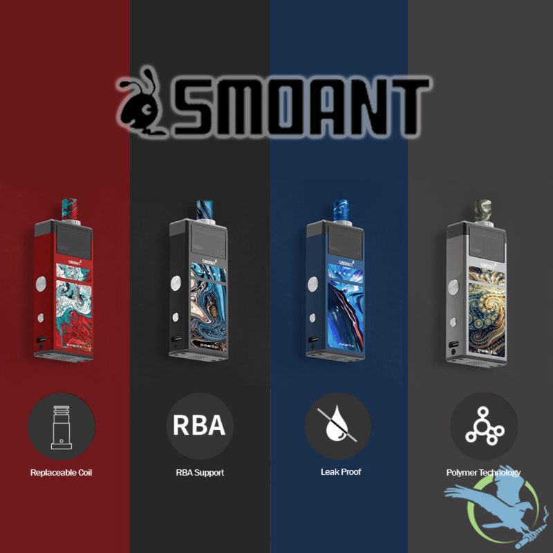 Smoant Pasito 1100mAh VW Pod System Starter Kit With Refillable 3ML Pod 34683.1561152793