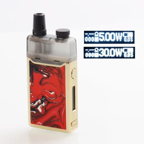 authentic orchid vapor orchid ios 950mah 30w tc vw variable wattage pod system starter kit red resin 530w 3ml 08 ohm